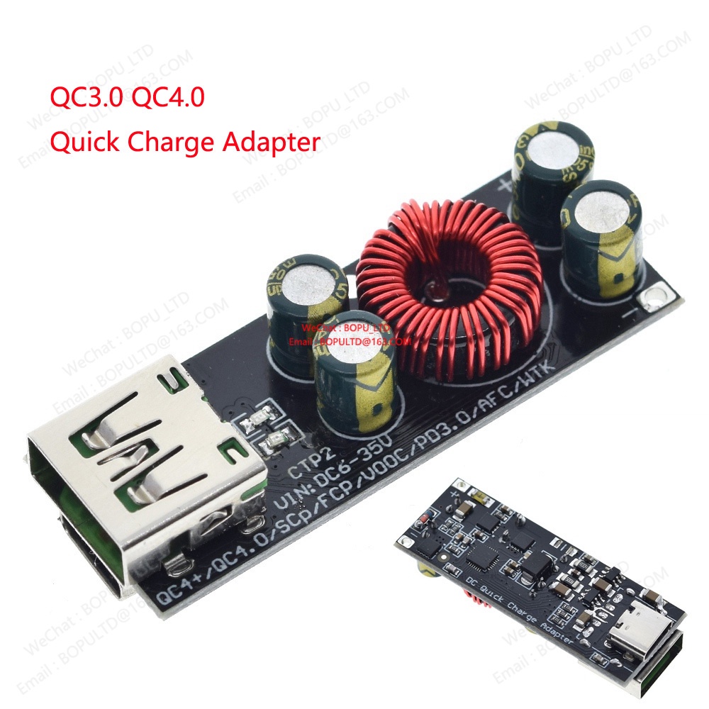 Mô Đun Tăng Áp QC4.0 QC3.0 USB Type-C 6 -35V Chuyên Dụng Cho SCP/FCP PD Qualcomm