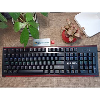 Bàn phím cơ quang E-Dra EK307 còn mới 80% - không vỏ hộp - Có vỏ đóng gói - Bảo hành hãng đến Tháng 2 năm 2021