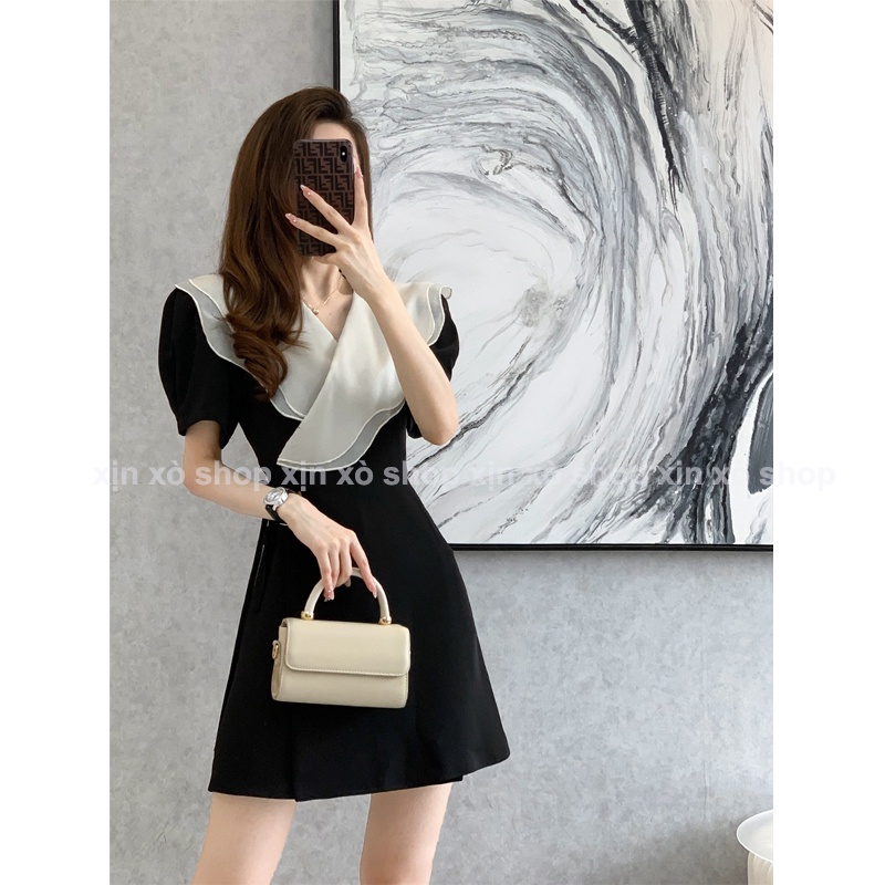 Váy Liền Thân Dáng Ngắn Cổ Bèo Tiểu Thư Thời Trang Nữ Mẫu Mới Xinxoshop