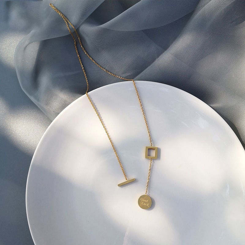 Dây Chuyền Thép Titan Phong Cách Hàn Quốc 2022 Sang Trọng Không Phai Màu