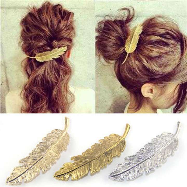 Kẹp tóc Hàn Quốc kim loại vintage hình lá retro cổ điển sang trọng ulzzang girl youngcityshop 30.000