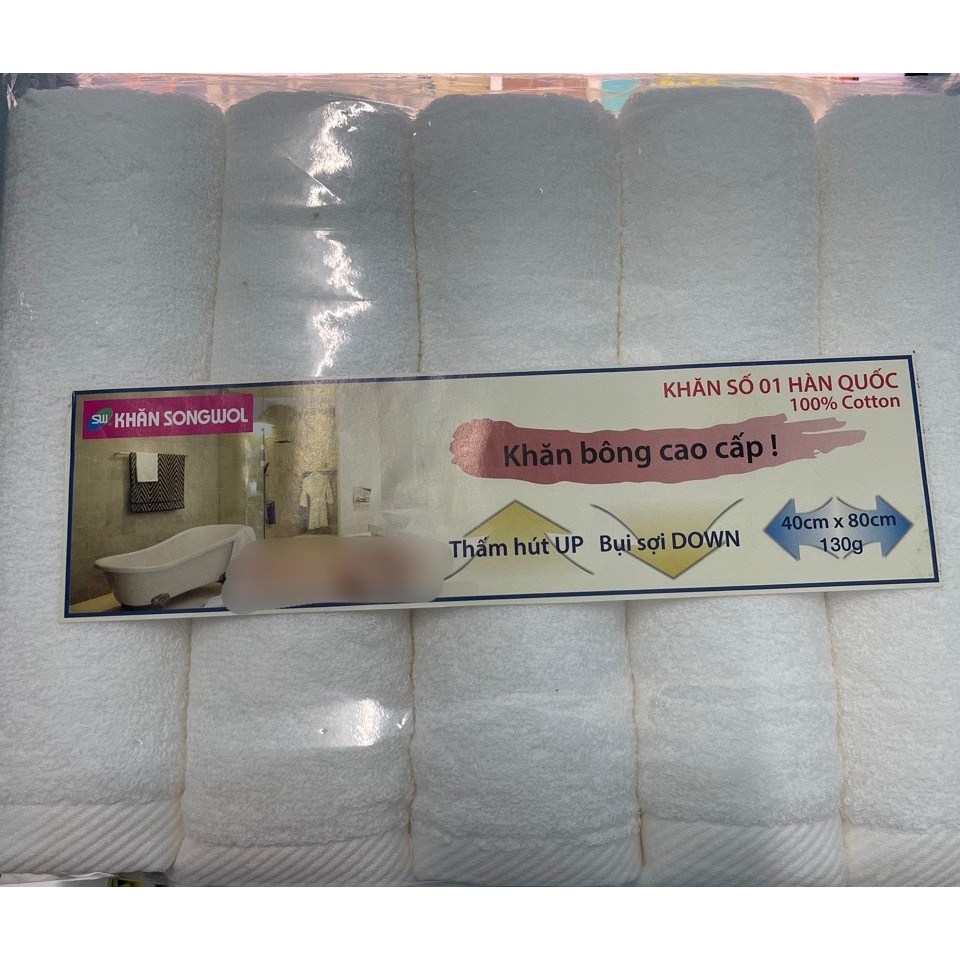 Khăn mặt Songwol khăn mặt Hàn Quốc cao cấp 100% cotton 40 x 80cm 130g/khăn giá rẻ