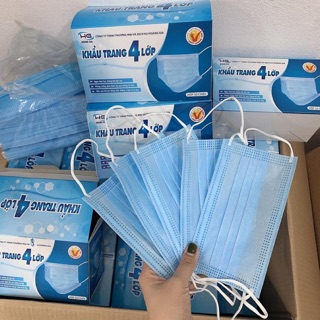Hộp Khẫu Trang y tế 4 lốp giấy kháng khuan 50 cái