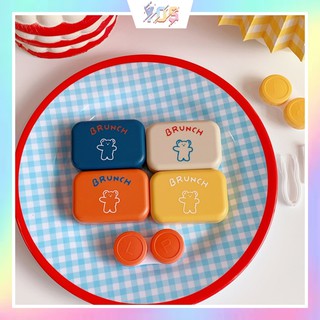 Khay đựng kính áp tròng/lens kèm gương xinh xắn