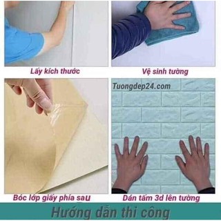 COMBO 10 Tấm Xốp Dán Tường 3D - 70x77cm
