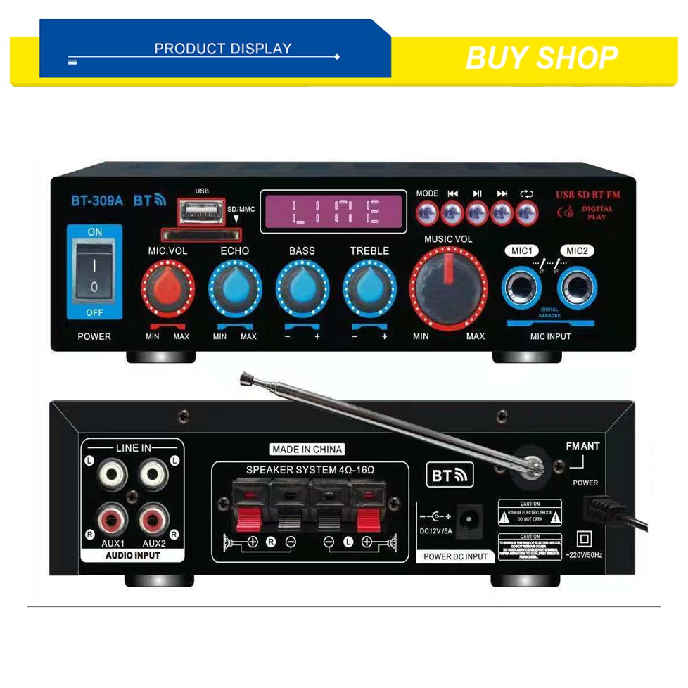 Ampli Mini Karaoke Bluetooth Cao Cấp BT-309A