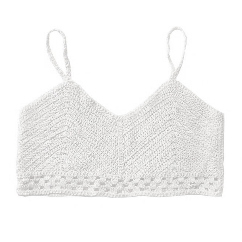 Áo Croptop Dệt Kim Không Tay Hai Dây Thời Trang Đi Biển Cho Nữ