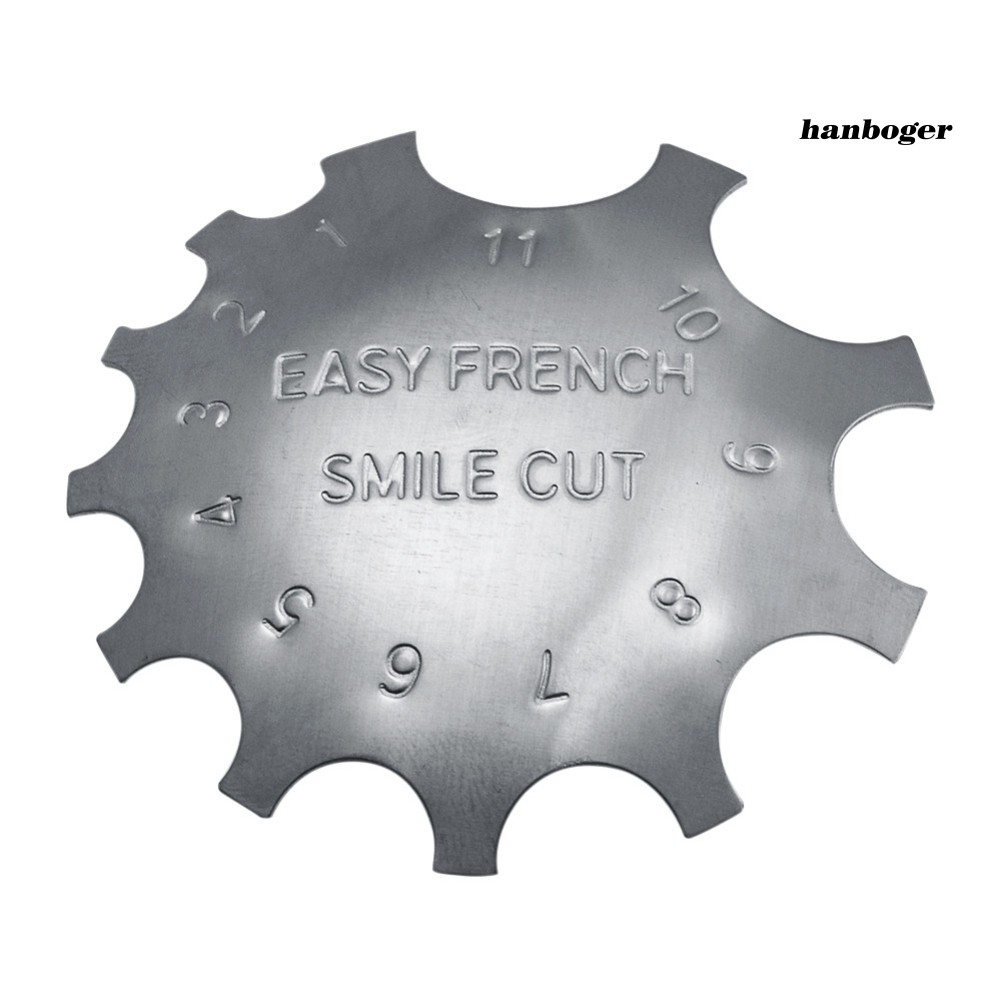 Han_Easy French Nail Smile Line Precise Guide Edge Trimmer Nail Art Stencil Template