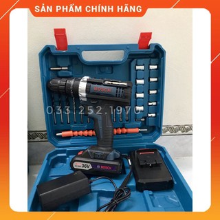 Máy khoan pin Bosch 36v, 3 chức năng có búa-2pin- máy khoan bosch 36v pin cầm tay