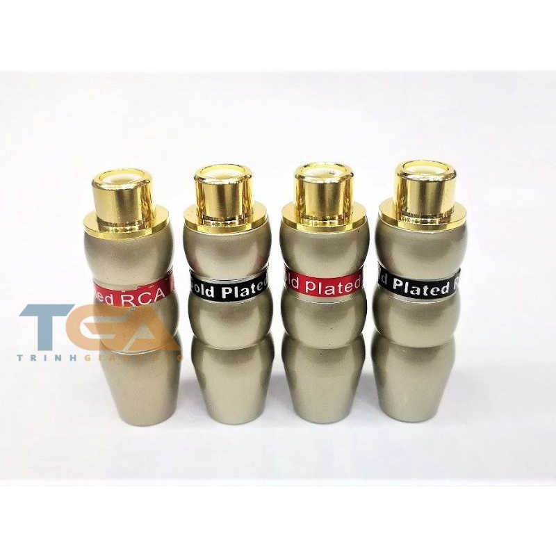 Jack rắc AV, Hoa sen, RCA âm cái, chân đồng. Báo giá 1c