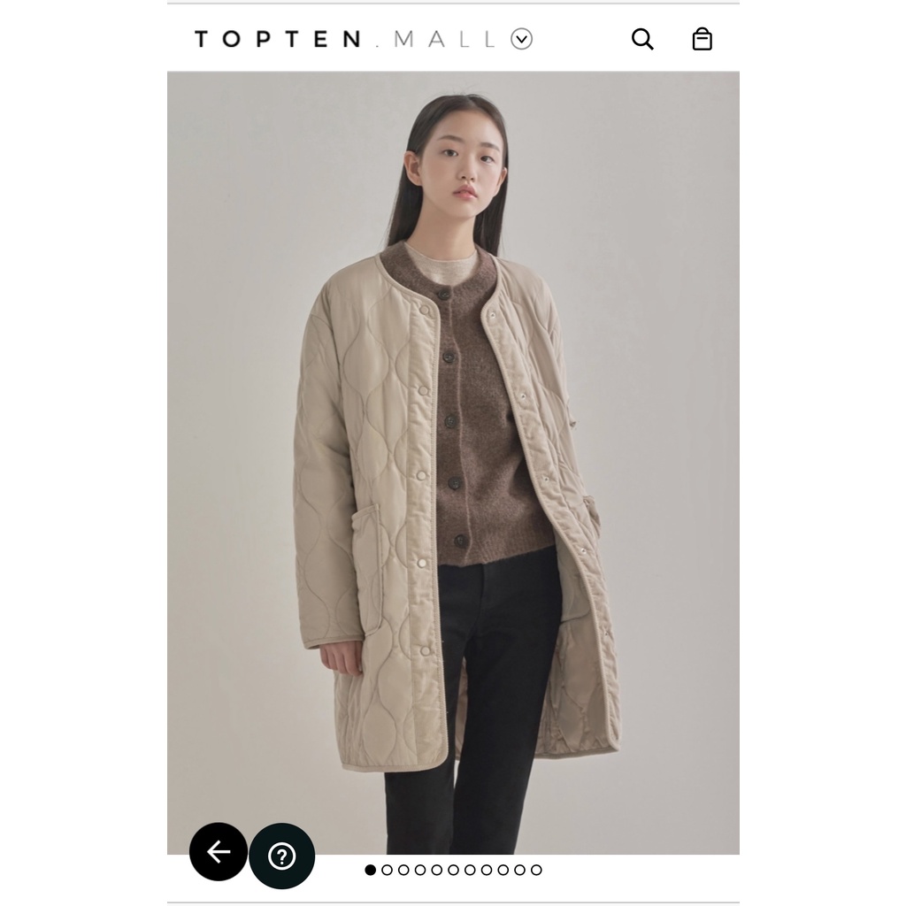 Áo khoác chần bông Topten dáng dài (Mẹ) | BigBuy360 - bigbuy360.vn