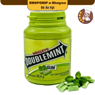 LỌ KẸO DOUBLEMINT SINGUM CAO SU HƯƠNG BẠC HÀ 58G
