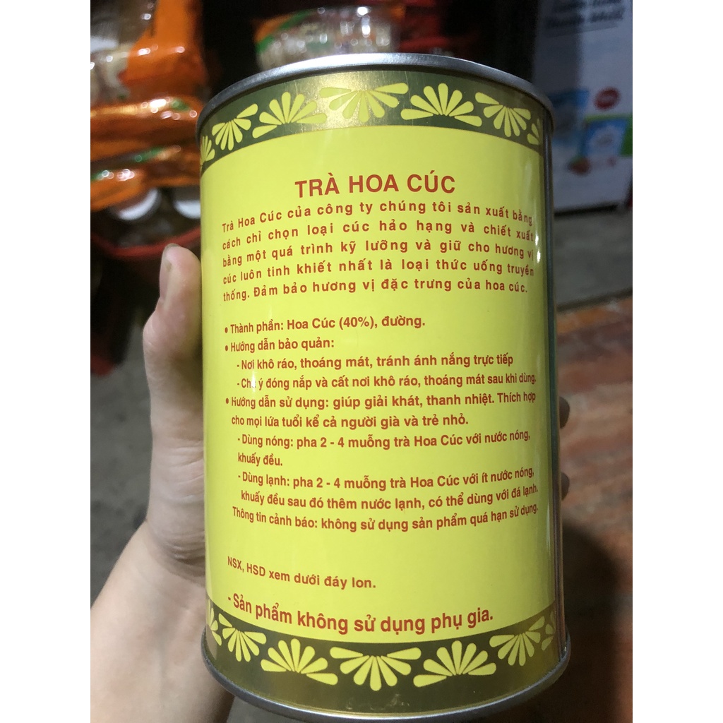 TRÀ HOA CÚC MẬT ONG HOÀ TAN HÁN LINH DẠNG LON 400 GRAM