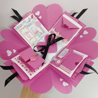 Hộp quà Lovebox Exploding Box - Mẫu Hồng