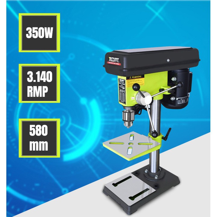 Máy khoan bàn XCORT 375W Máy khoan sắt bàn đầu tròn