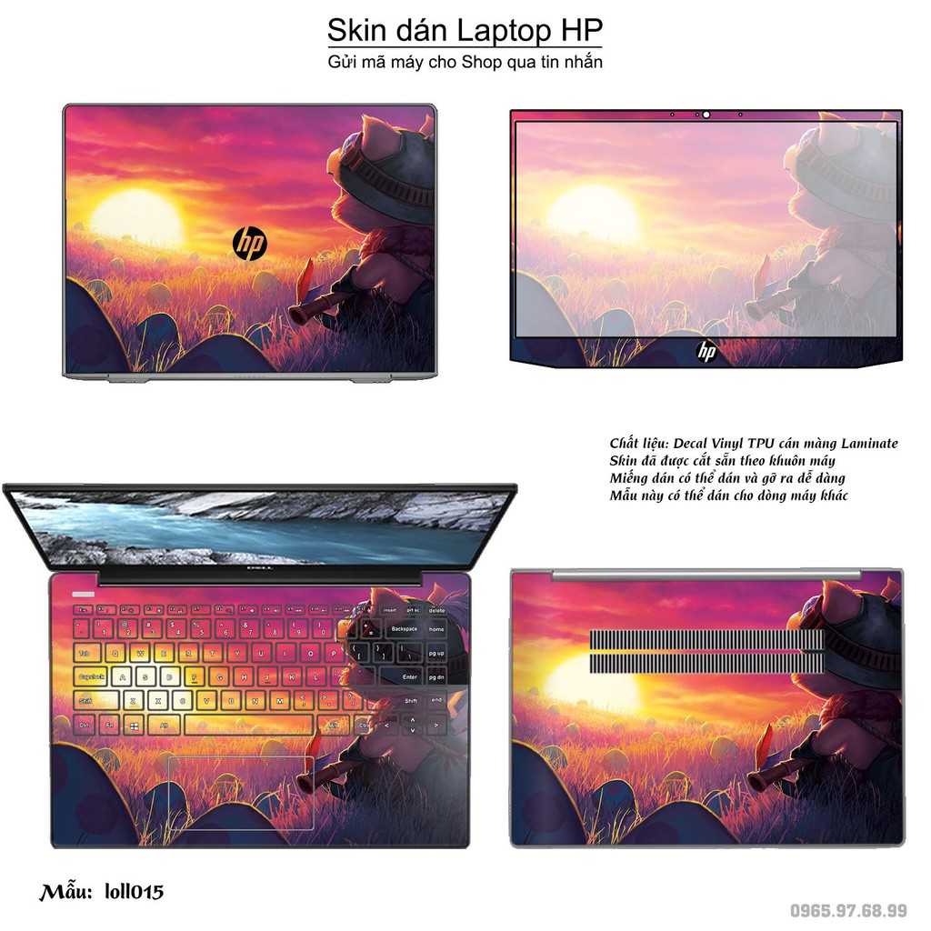 Skin dán Laptop HP in hình Liên Minh Huyền Thoại _nhiều mẫu 2 (inbox mã máy cho Shop)