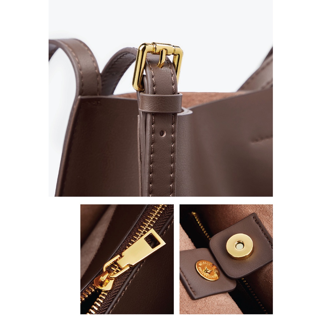 Túi xách nữ NALYN Lisa Bag màu Nâu cafe