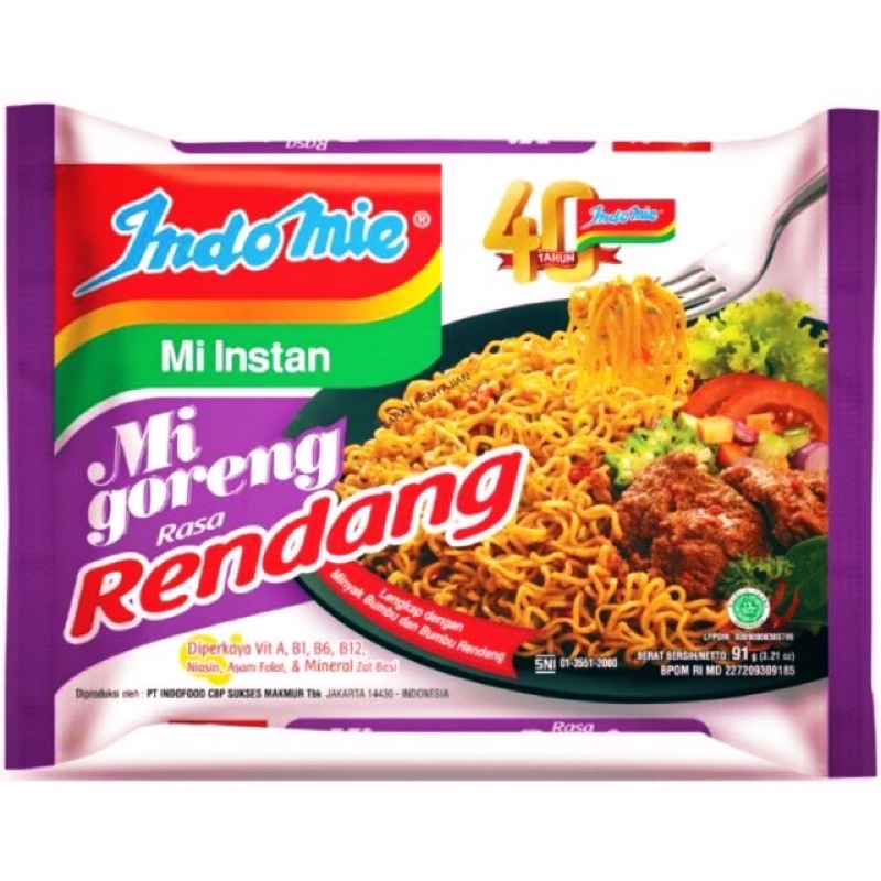 MÌ XÀO KHÔ INDOMIE VỊ ĐẶC BIỆT/ BÒ CAY/SƯỜN