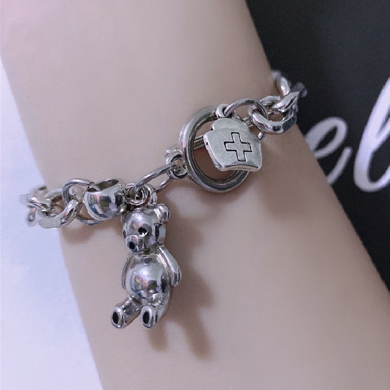 Vòng Tay Hình Gấu Phong Cách Harajuku Thời Trang Cho Nam Và Nữ 22208