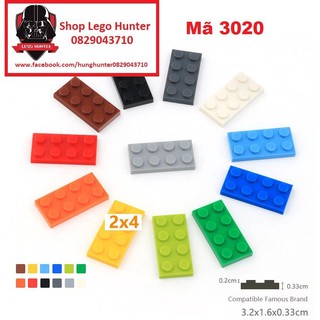 Lego Part 3020 gạch Moc : combo 10 miếng 2 x 4plate các màu tùy chọn