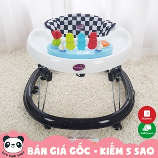 Xe tròn tập đi có đồ chơi và nhạc cho bé Mastela W2002 màu đen