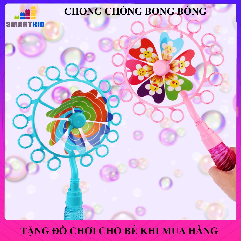 Đồ Chơi Trẻ Em Chong Chóng Tạo Bong Bóng Cho Bé Gái, Bé Trai