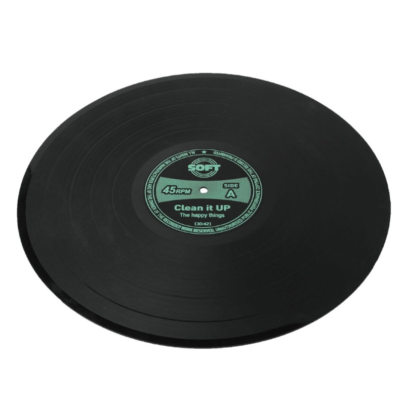 Tấm Lót Ly Hình Tròn Bằng Silicone Chịu Nhiệt Phong Cách Retro