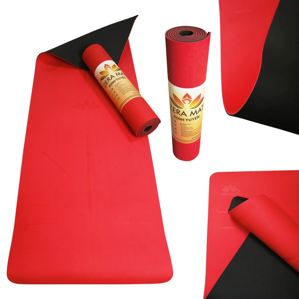 Thảm yoga Zera định tuyến 8mm 2 lớp + Kèm túi đựng