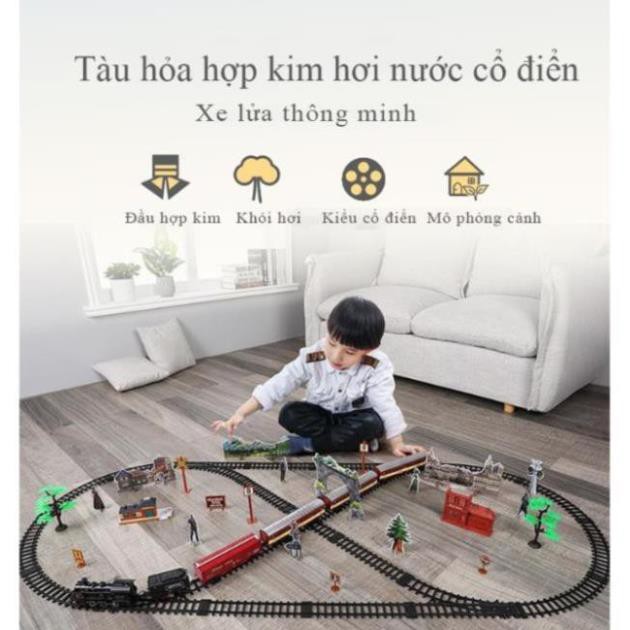 Bộ đồ chơi tàu hỏa,Hiệu ứng ánh sáng và âm thanh,Hơi nước và khói,Khắc cổ điển,Mô phỏng cảnh