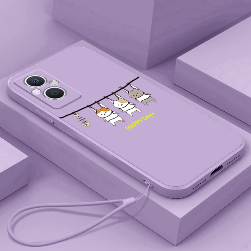 Ốp lưng OPPO RENO 7Z 5g RENO 7 Z 5g Reno7 Z 5g Ốp Điện Thoại Silicone Mềm In Hình Mèo LSMM01 Cho OPPO RENO 7Z 5g RENO 7 Z 5g Reno7 Z 5g viền vuông cute