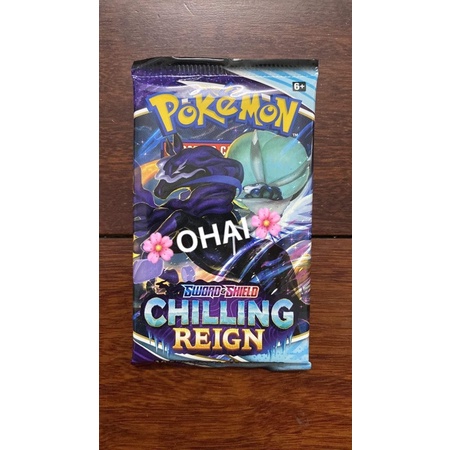 MỘT PACK GÓI LẺ Pokemon TCG Sword &amp; Shield Chilling Reign Chính Hãng Mới 100%