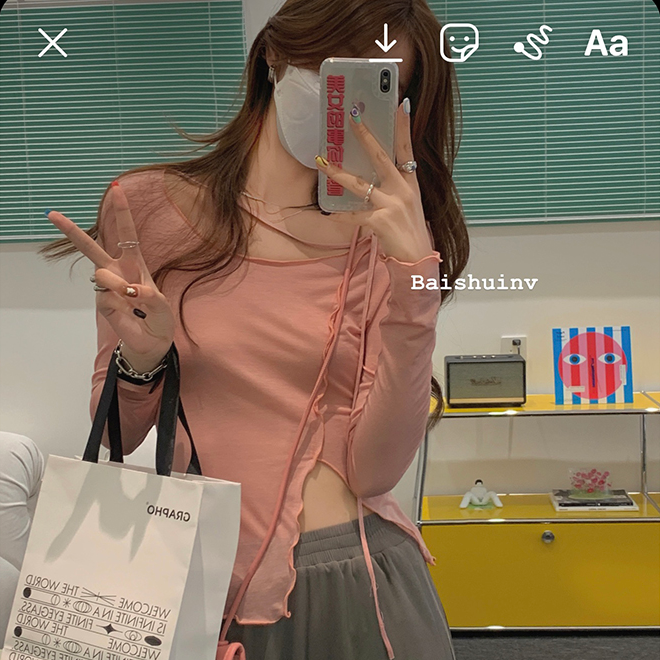 Áo thun COZOK tay dài thiết kế hợp thời trang cho nữ