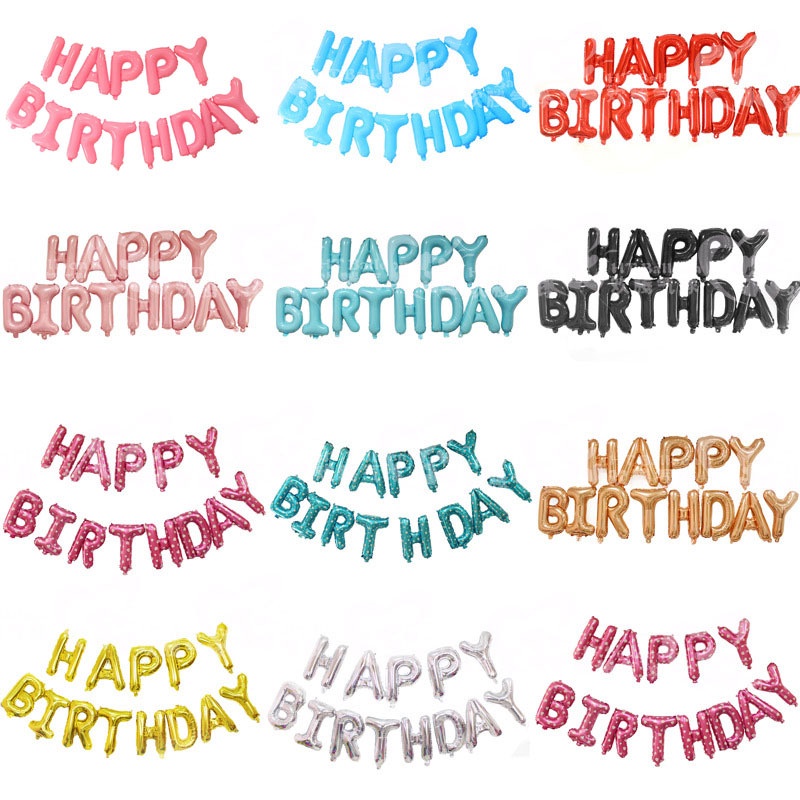 Set 32 Bong Bóng Phim Nhôm Hình Heo Hoạt Hình Trang Trí Tiệc Sinh Nhật&quot; Số Globos Trang Trí Tiệc