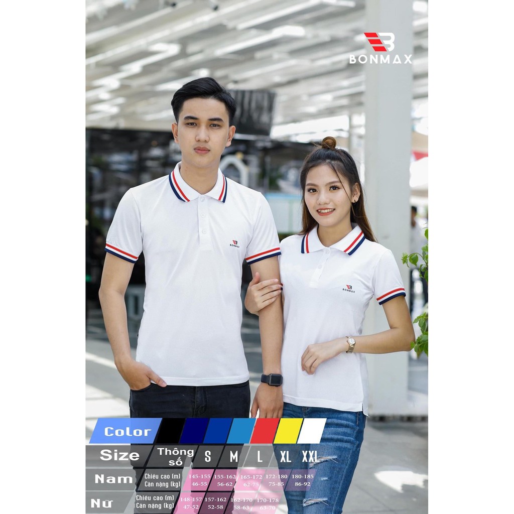 ÁO THUN ĐỒNG PHỤC COTTON CÓ CỔ CAO CẤP BONMAX - B001