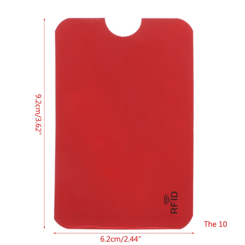 Set 10 Túi Đựng Thẻ Tín Dụng / ID Bằng Lá Nhôm An Toàn