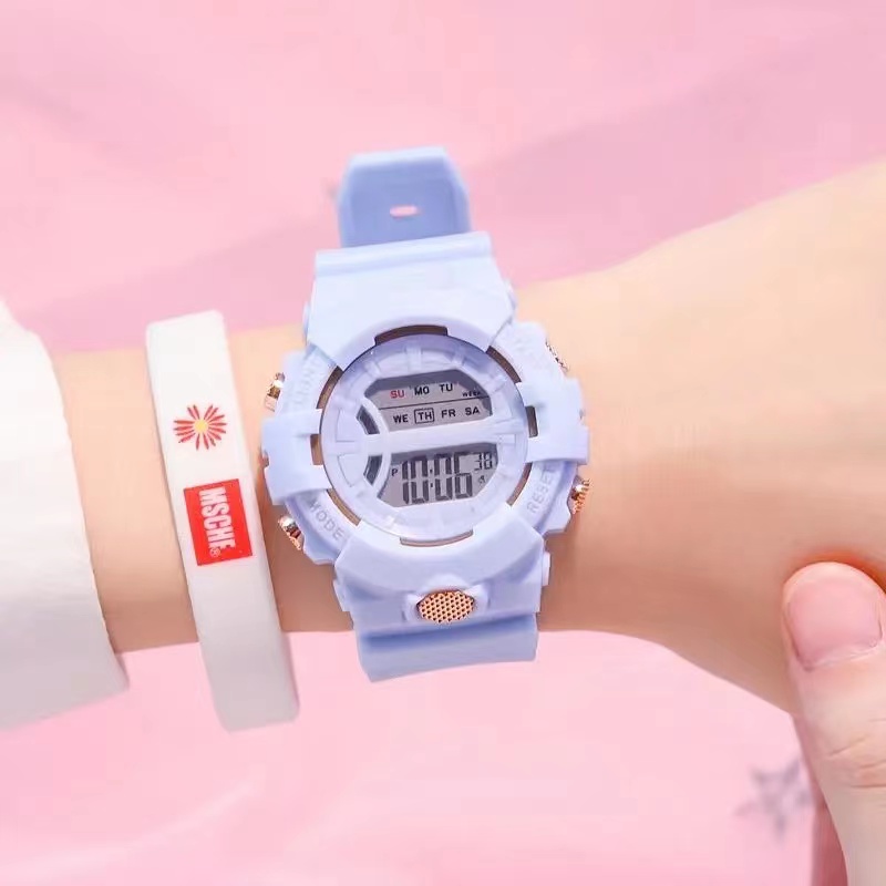 Đồng hồ kỹ thuật số đeo tay màu dạ quang đẹp mắt cho bé trai / bé gái