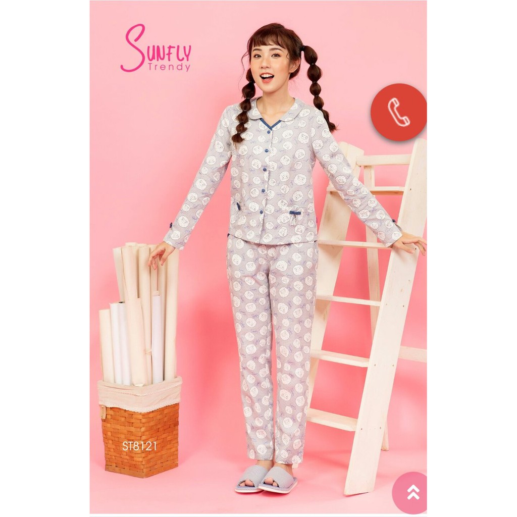 Bộ mặc nhà Sunfly, thu đông mã ST8121