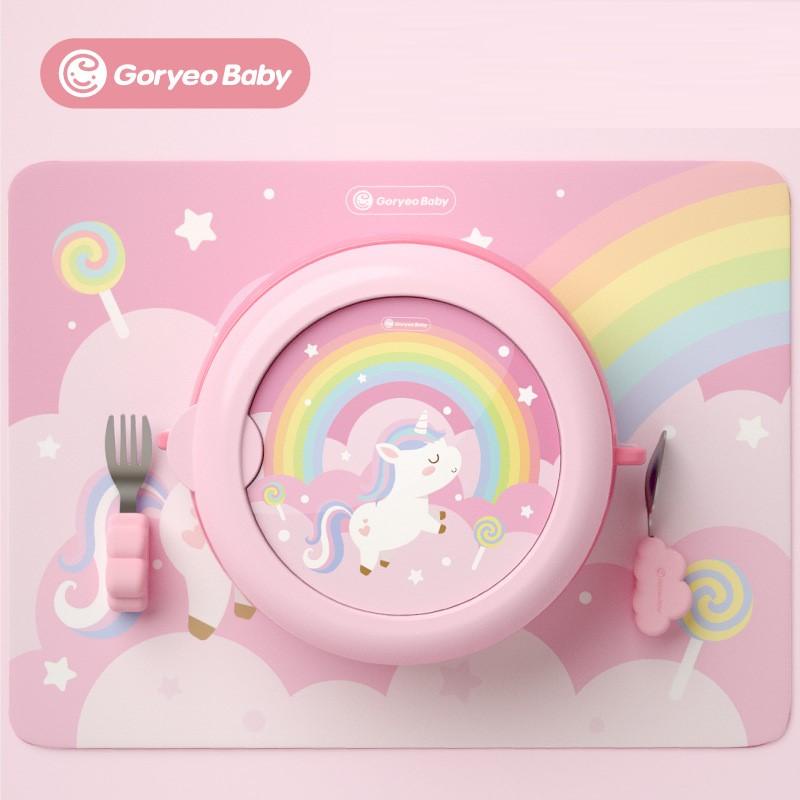 Bát Ăn Dặm 3 Ngăn Goryeo Baby Giữ Nhiệt, Có Nắp, Inox 316 Thép Không Gỉ, Có Đế Chống Trượt - Timikid