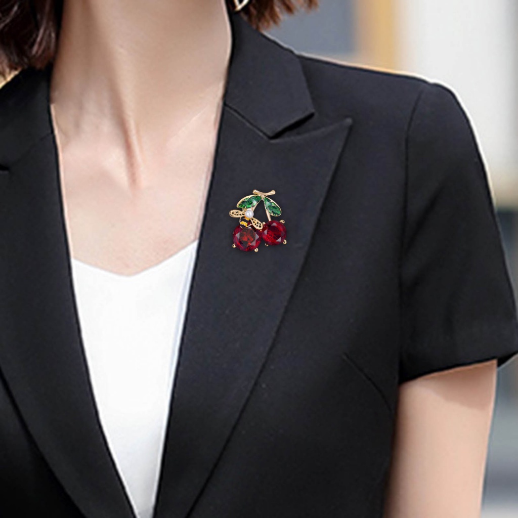 Ghim Cài Áo Hình Giọt Nước Đính Ngọc Trai Nhân Tạo