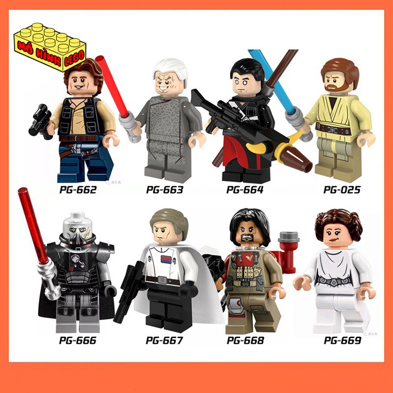 Đồ chơi lắp ráp lego giá rẻ cho bé PG 8024 mô hình minifigus Star wars chiến tranh giữa các vì sao