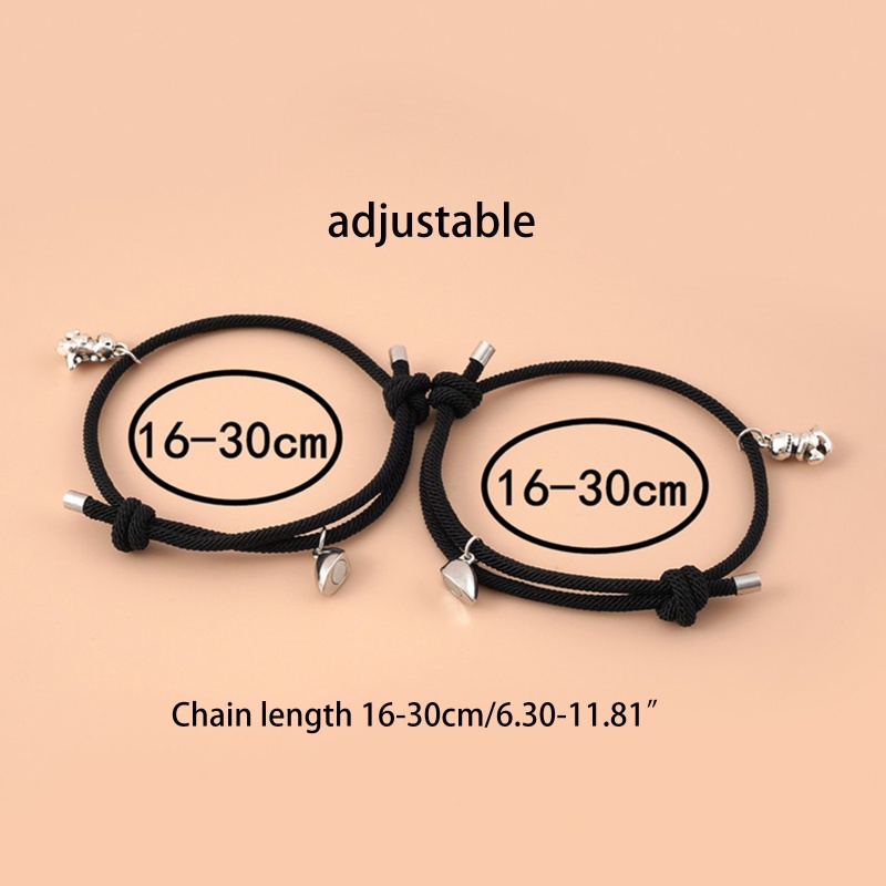 Set 2 Vòng Tay Hạt Đá Từ Tính Hình Khủng Long Sáng Tạo Cho Cặp Đôi