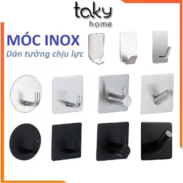 Móc Dán Tường Chịu Lực, Móc Inox Các Loại, Móc Dính Tường Siêu Dính, Treo Đồ Đa Năng, Tiện Dụng Gia Đình. TakyHome 2000