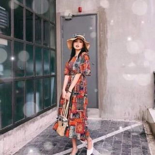 Đầm họa tiết zara dư xịn
