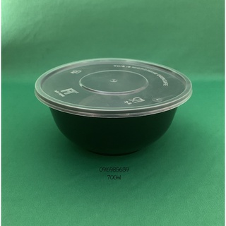 50 BỘ TÔ NHỰA TRÒN 700ML + NẮP HT