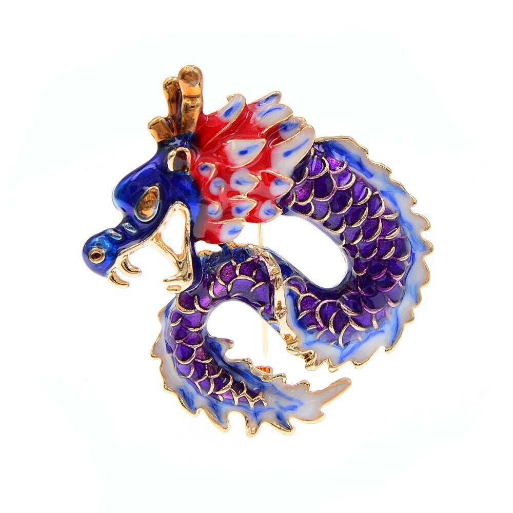 Enamel Creative Dragon Brooch For Women Child Brooches Pin Winter Desgin Party Gift