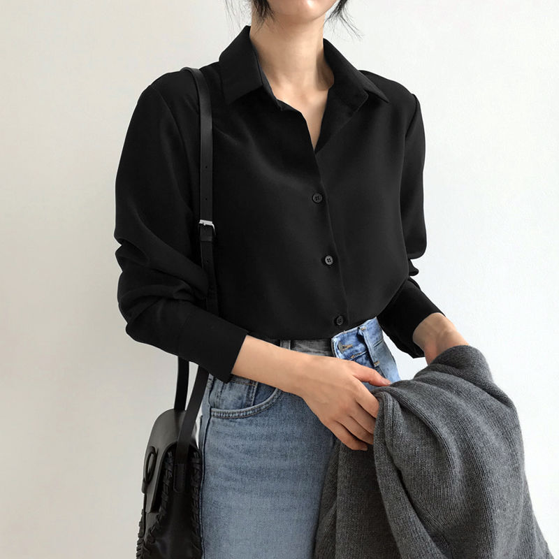 Áo dài tay IELGY dáng rộng thời trang Hàn Quốc cho nữ