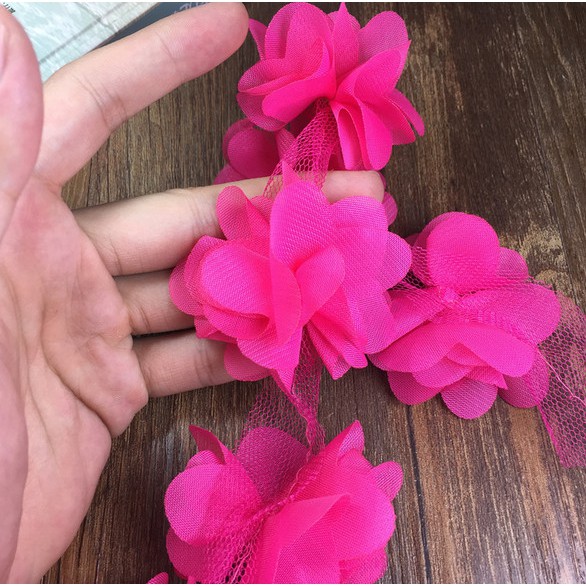 Dải ren hoa 1 Yard trang trí tóc cho cô dâu