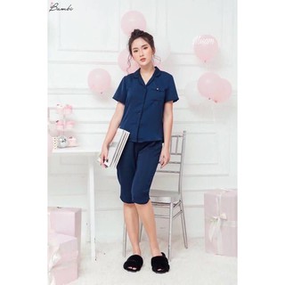 Bộ ngủ pijama lụa bèo sang chảnh