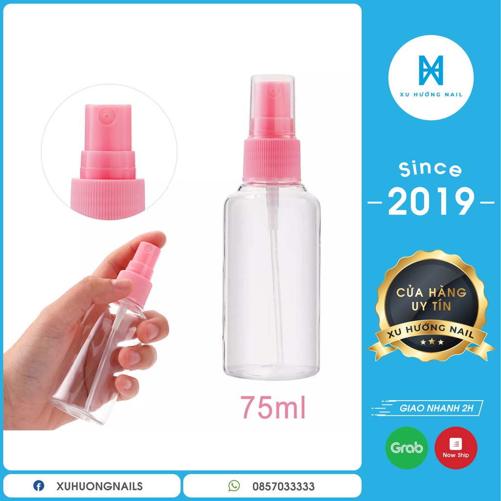 Chai Xịt  rỗng trong suốt Nail
