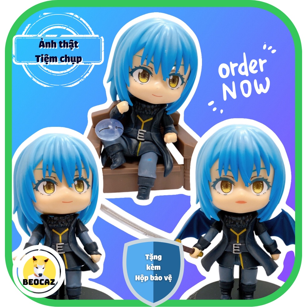 Mô hình Rimuru Tempest Chuyển sinh thành Slime dễ thương Đồ chơi Beocaz nhựa an toàn bền màu trang trí quà tặng Unoff